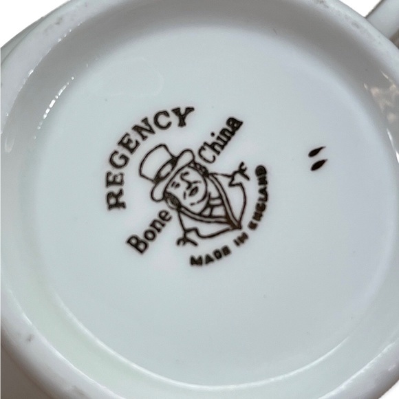 Regency china mother and dad teacups and saucer set Made In England - Picture 8 of 16